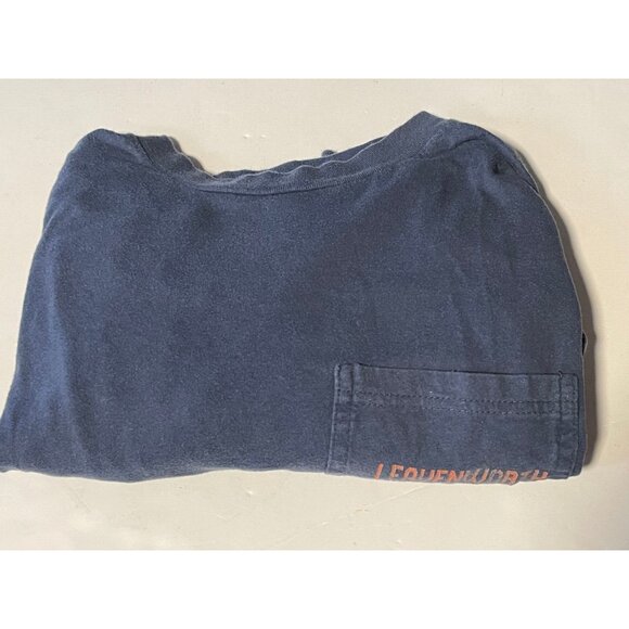 League Leavenworth Washington shirt mens small long sleeve gray blue - Picture 9 of 10